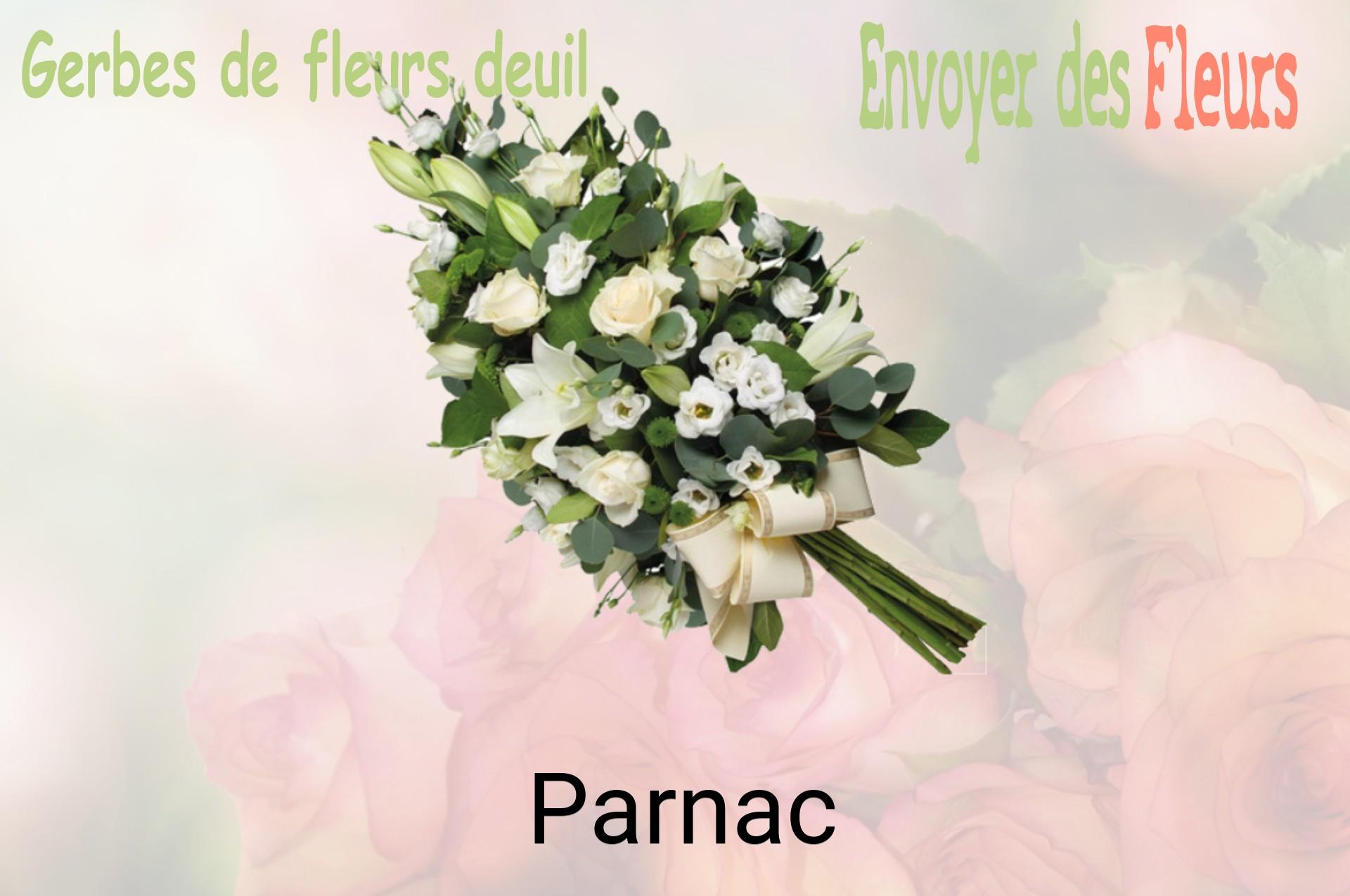 Gerbe de fleurs de deuil livrée à Parnac
